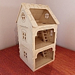 Modular dollhouse pattern for CNC router and laser cutting (1:12 scale). Dolls 4-9 inch (12-23cm). Vector projects. Plywood 4mm/5mm/6mm.