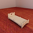 Bed project for CNC laser and router cutting (1:12 scale). Dolls 4-7 inch (12-16cm). Wooden bed. CNC design files. Plywood 3mm/4mm/5mm.