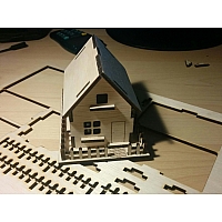 Lasercut Wooden House