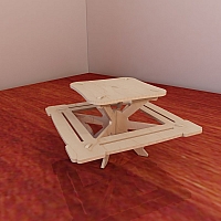 Great Barbie doll picnic table plans. Pattern vector model for CNC router and laser cutting. Plywood 3mm/4mm/5mm/6mm. Wooden homemade picnic table. 1:6 scale.