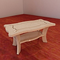 Barbie caffee table project. Barbie size furniture. Vector projects for CNC router and laser cutting. 1/6 scale. Plywood 3mm/4mm/5mm/6mm.